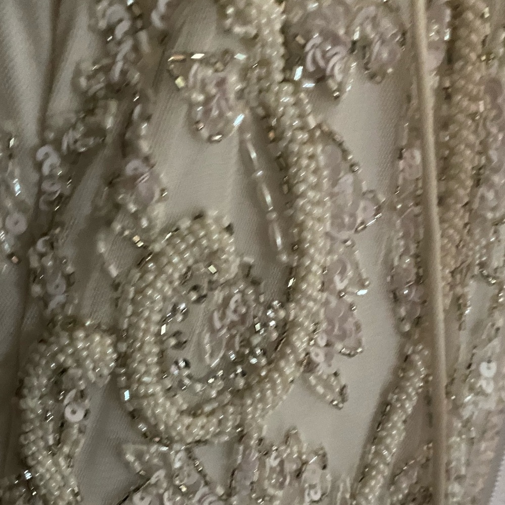 SHERRI HILL IVORY BEADED GOWN - Picture 7 of 12